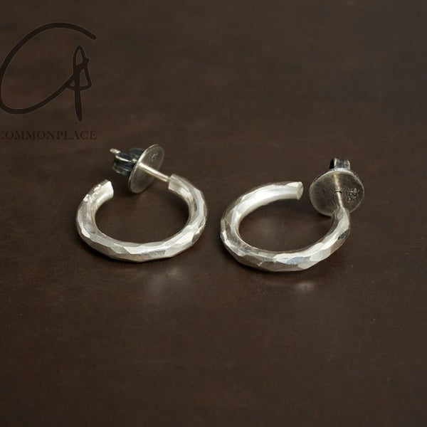 WERKSTATT MUNCHEN hammered hoop earrings M4503 HA PWM10